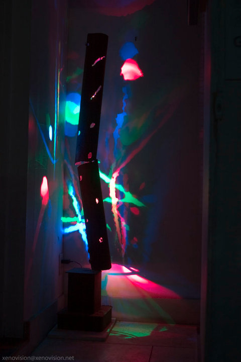 Plasma cut steel illuminated with an energy efficient LED lighting system